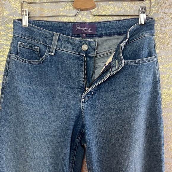 Nydj Blue Medium Wash High Rise Bootcut Jeans Comfort Stretch Denim Size 10 - Picture 4 of 15